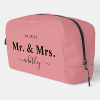 Mr & Mrs Toilettebeutel für Paar (Pink: E48E91)