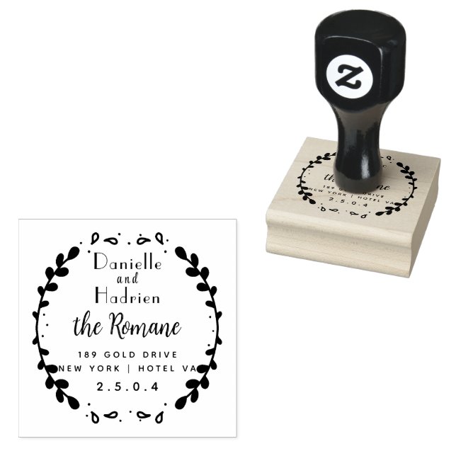 Mr. & Mrs. Wedding Couple Gummistempel (Stempel)