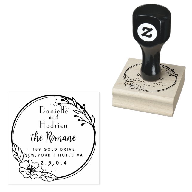 Mr. & Mrs. Wedding Couple Gummistempel (Stempel)