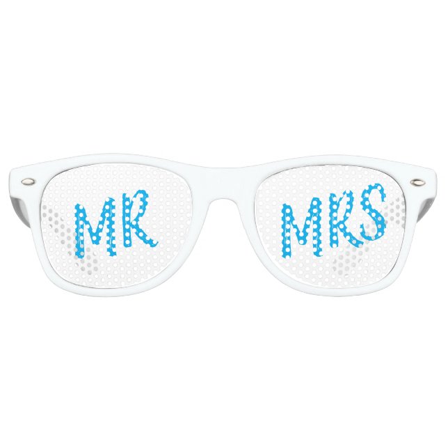 Mr & Mrs Wedding Party Glasses Partybrille (Vorderseite)