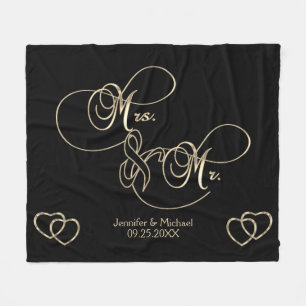 Mr. & Mrs. Wedding - Personalisiert Fleecedecke