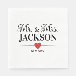 Mr. & Mrs. Wedding Serviette