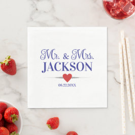 Mr. & Mrs. Wedding Serviette