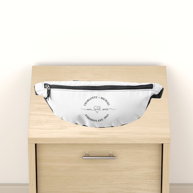 Mr mrs white black newlyweds bauchtasche (Von Creator hochgeladen)