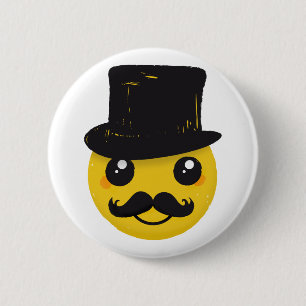 Mr Mustache Button