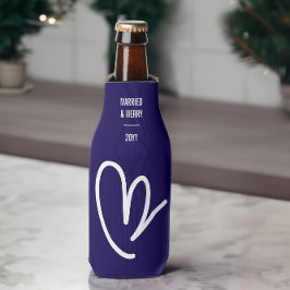 Mr Newlywed Custom Text Blue Flasche Cooler Flaschenkühler