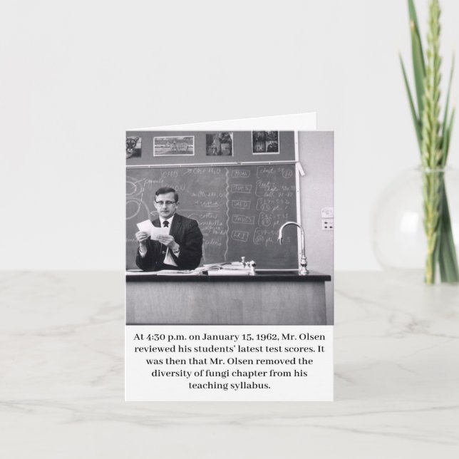 Mr. Olsen Teacher Retirement Congrats Card Karte (Vorderseite)