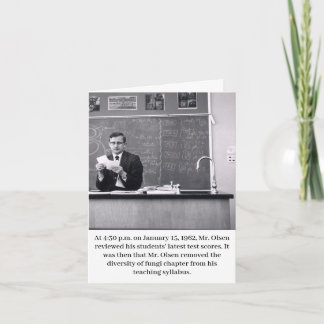 Mr. Olsen Teacher Retirement Congrats Card Karte
