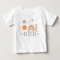 Mr Onederful Boho Rainbow First Birthday Boy