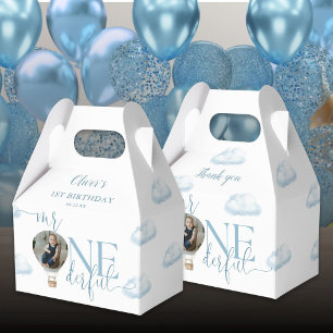 Mr Onederful Foto Luftballon Junge 1. Geburtstag Geschenkschachtel