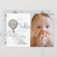 Mr. Onederful Hot Air Balloon 1st Birthday Photo