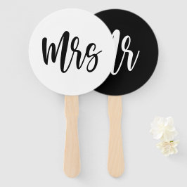 Mr. or Mrs Modern Minimal Wedding Game Fächer