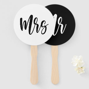 Mr. or Mrs Modern Minimal Wedding Game Fächer