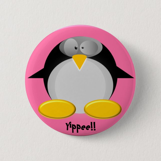 Mr.Penguin ...... Yippee!!! Button (Vorderseite)