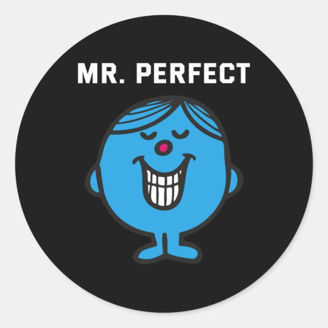 Mr Perfect Runder Aufkleber (Vorderseite)
