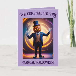 Mr. Pumpkins magisches Halloween (2) Feiertagskarte