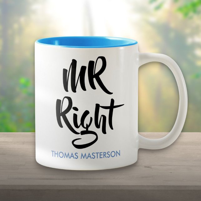 Mr. Richtig sein Name Spaß Zweifarbige Tasse (Von Creator hochgeladen)