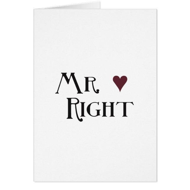 Mr. right (Vorne)