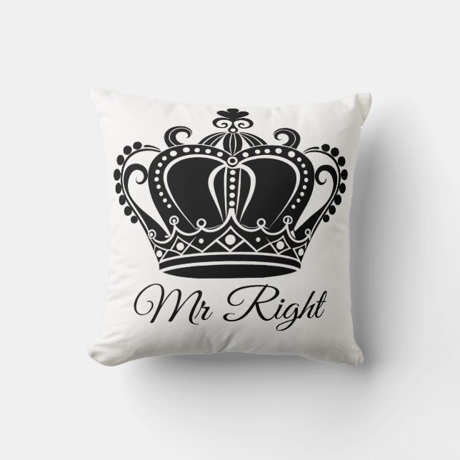 Mr Right cushion Kissen (Vorderseite)