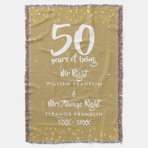 Mr Right Fun Golden 50 Jahre Decke