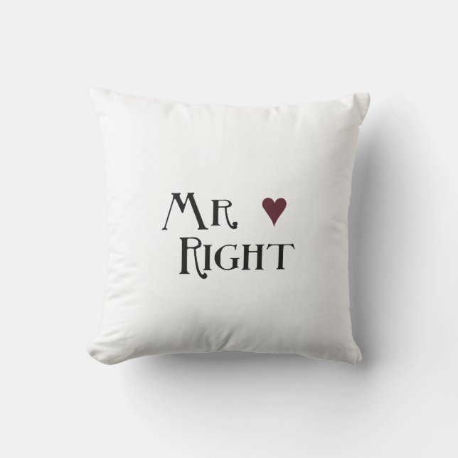 Mr. right kissen (Vorderseite)