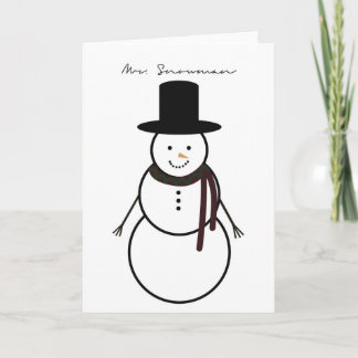 "Mr Snowman" Holiday Grußkarte (5" x 7") Feiertagskarte