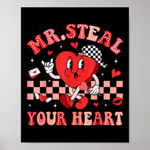 Mr Steal Your Heart for Boys Kleinkinder Valentine Poster