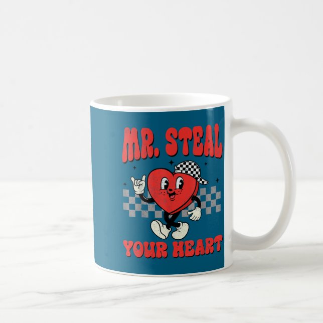 Mr Steal Your Heart For Boys Toddlers Valentine's  Kaffeetasse (Rechts)