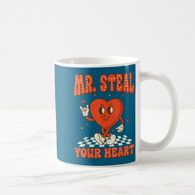 Mr Steal Your Heart For Boys Toddlers Valentine's  Kaffeetasse (Rechts)