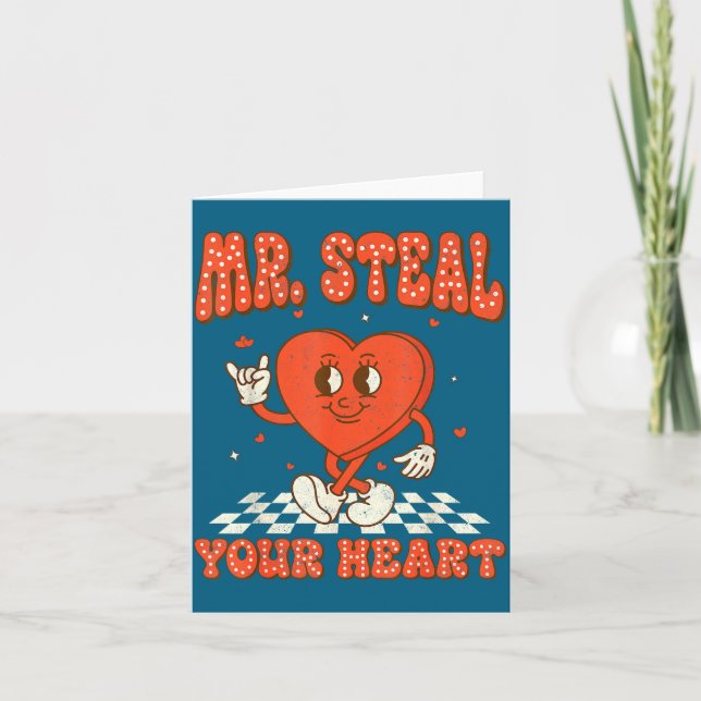 Mr Steal Your Heart For Boys Toddlers Valentine's  Karte (Vorderseite)
