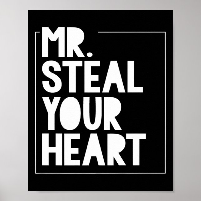 Mr Steal Your Heart For Boys Toddlers Valentines _ Poster (Vorne)