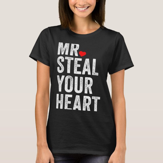 Mr. Steal Your Heart Funny Valentines Day Men’s  T-Shirt (Vorderseite)