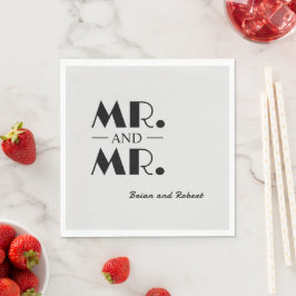 Mr. und Mr. Personalisiert Cocktail Napkins Serviette