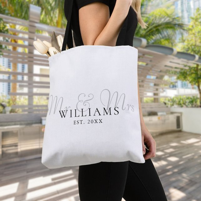 Mr. und Mrs. (Mr And Mrs Established Wedding Tote Bag)