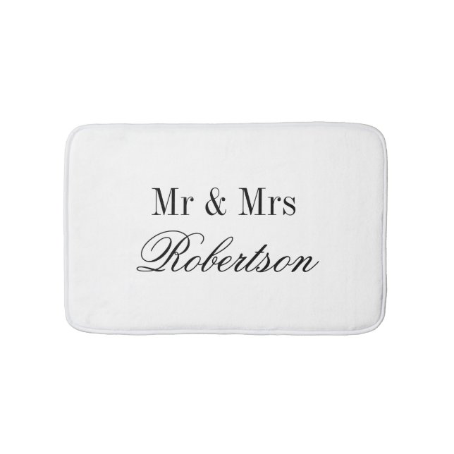 Mr. und Mrs. Badmatte für Hochzeitskinder Badematte (Vorderseite)