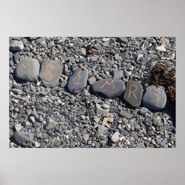 Mr. und Mrs. Beach Rocks im Bar Harbour Poster (Vorne)