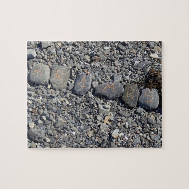 Mr. und Mrs. Beach Rocks im Bar Harbour Puzzle (Horizontal)