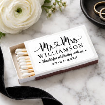 Mr. und Mrs. Black Heart Script Custom Wedding