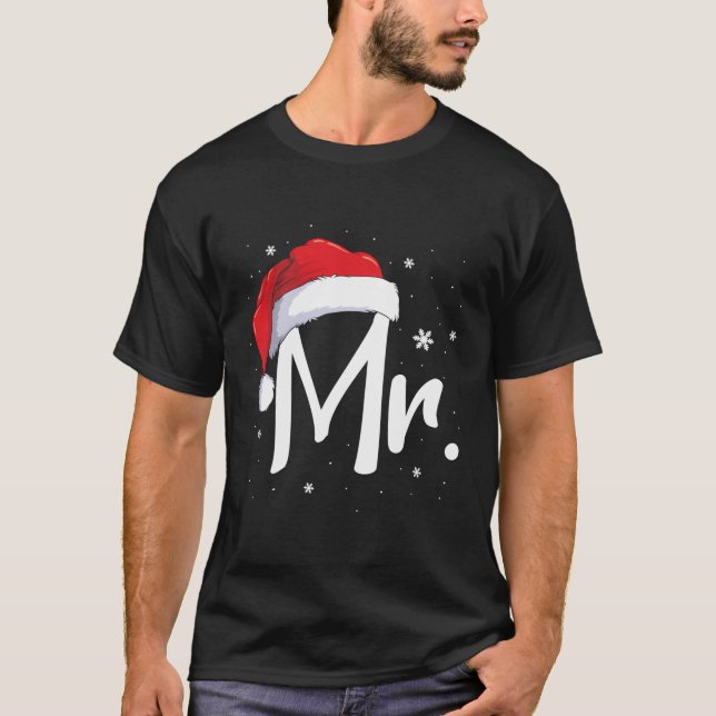 Mr. und Mrs. Christmas Santa Claus, die zu ihren g T-Shirt (Vorderseite)
