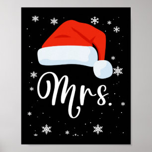 Mr. und Mrs. Claus Paples Matching Christmas Pajam Poster