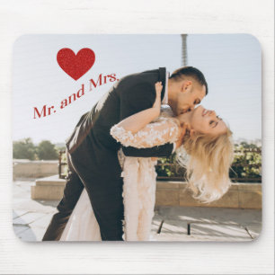 Mr. und Mrs. Custom Wedding Foto Mousepad