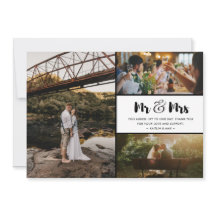 Mr. und Mrs. Dankeschön Foto Collage Wedding