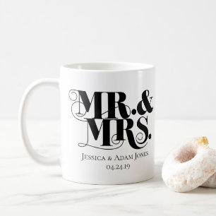 Mr. und Mrs.-Design, vintage, eleganter Stil. Tasse