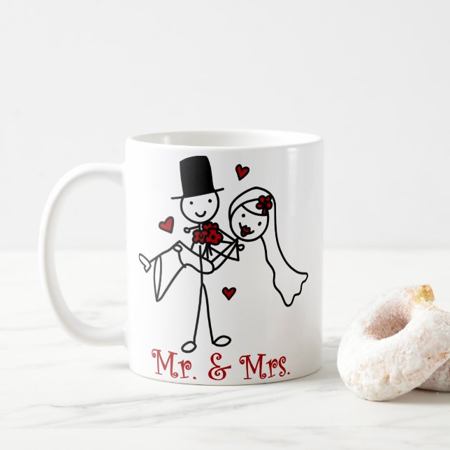 Mr. und Mrs. Kaffeetasse (Mit Donut)