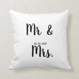 mr und mrs personalisiert  kissen
