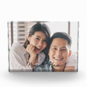 Mr. und Mrs. Personalisiert Wedding Foto Block