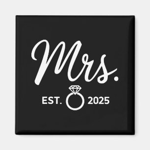Mr. und Mrs. Verlobung T-Shirts gerade verheiratet Magnet
