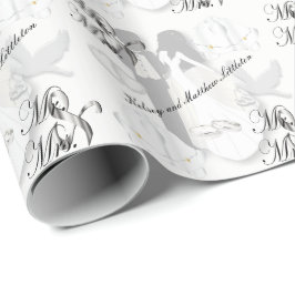 Mr. und Mrs. Wedding Design Geschenkpapier