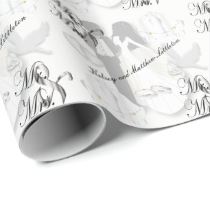 Mr. und Mrs. Wedding Design Geschenkpapier