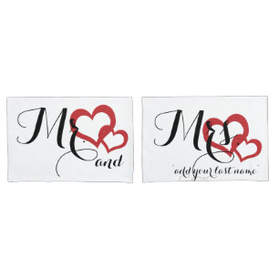 Mr. und Mrs. Wedding Design Schlafzimmer Pillowcas Kissenbezug